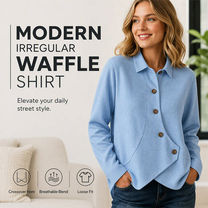 Women's Irregular Hem Button Knit Top