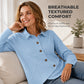 Women's Irregular Hem Button Knit Top