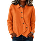 Women's Irregular Hem Button Knit Top
