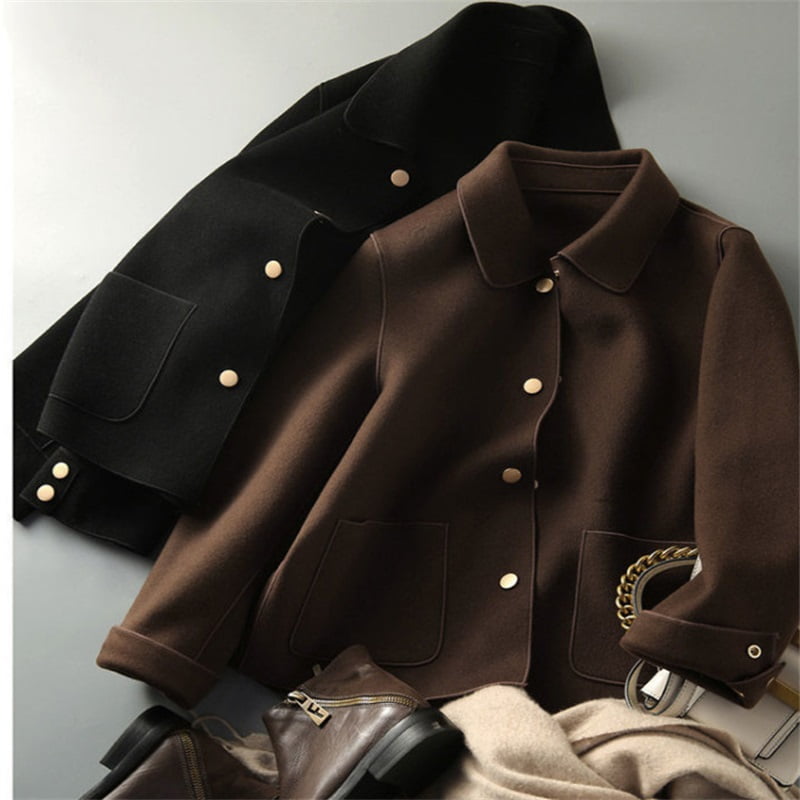 📢📢50 % DE RÉDUCTION !! ⏰Manteau réversible court d'automne pour femme