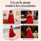 Robe froncée à bretelles spaghetti pour femme, robe à volants étagés