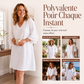 Robe pour femme à col en V et manches à volants
