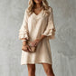 Robe pour femme à col en V et manches à volants
