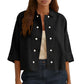 Chemise à manches courtes double boutonnage pour femme