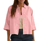 Chemise à manches courtes double boutonnage pour femme
