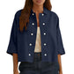Chemise à manches courtes double boutonnage pour femme