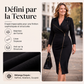 Robe asymétrique pour femme avec fente et fermeture à glissière sur le devant