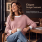 Pull décontracté en maille à col rond pour femme