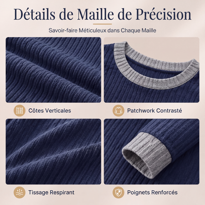 Pull décontracté en maille à col rond pour femme