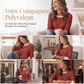 Pull décontracté en maille à col rond pour femme