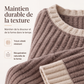 Pull décontracté en maille à col rond pour femme