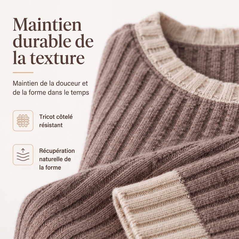 Pull décontracté en maille à col rond pour femme