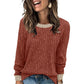 Pull décontracté en maille à col rond pour femme