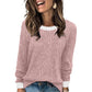 Pull décontracté en maille à col rond pour femme