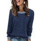 Pull décontracté en maille à col rond pour femme