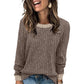 Pull décontracté en maille à col rond pour femme
