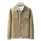 Veste à damier pour homme en faux daim