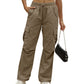 Pantalons cargo à jambes larges à séchage rapide