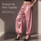 Pantalons sarouel amples en satin pour femmes