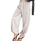 Pantalons sarouel amples en satin pour femmes