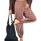 Pantalons sarouel amples en satin pour femmes