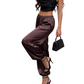 Pantalons sarouel amples en satin pour femmes