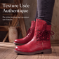 Bottines à lacets pour femme à talon bas et bout rond