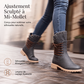 Bottines à lacets pour femme à talon bas et bout rond