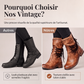 Bottines à lacets pour femme à talon bas et bout rond