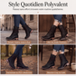 Bottines à lacets pour femme à talon bas et bout rond