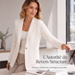 Cardigan en maille à col tailleur pour femme