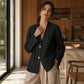 Cardigan décontracté respirant à col V pour femme
