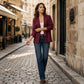 Cardigan décontracté respirant à col V pour femme
