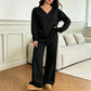 Ensemble sweat-shirt et pantalon à épaules dénudées pour femme