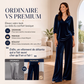 Ensemble pour femme : haut en velours à col V et pantalon large