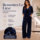 Ensemble pour femme : haut en velours à col V et pantalon large