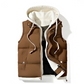 Doudoune sans manches à capuche d'hiver épaissie
