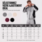 Ensemble sweat à capuche zippé à blocs de couleurs et pantalon de survêtement pour homme