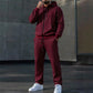 Ensemble sweat à capuche zippé à blocs de couleurs et pantalon de survêtement pour homme