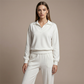 Ensemble pour femme : haut à manches longues et pantalon large