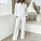 Ensemble pour femme : haut à manches longues et pantalon large