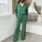 Ensemble pour femme : haut à manches longues et pantalon large