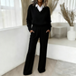Ensemble pour femme : haut à manches longues et pantalon large