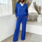 Ensemble pour femme : haut à manches longues et pantalon large