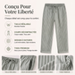 Pantalon ample en coton et lin pour femme