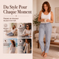 Pantalon ample en coton et lin pour femme