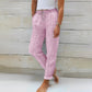 Pantalon ample en coton et lin pour femme
