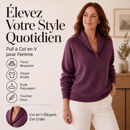 Pull pour femme avec col châle