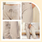 Pantalon de Jogging 3/4 Taille Haute - Coupe Ajustée avec Cordon de Serrage & Poches