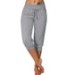 Pantalon de Jogging 3/4 Taille Haute - Coupe Ajustée avec Cordon de Serrage & Poches